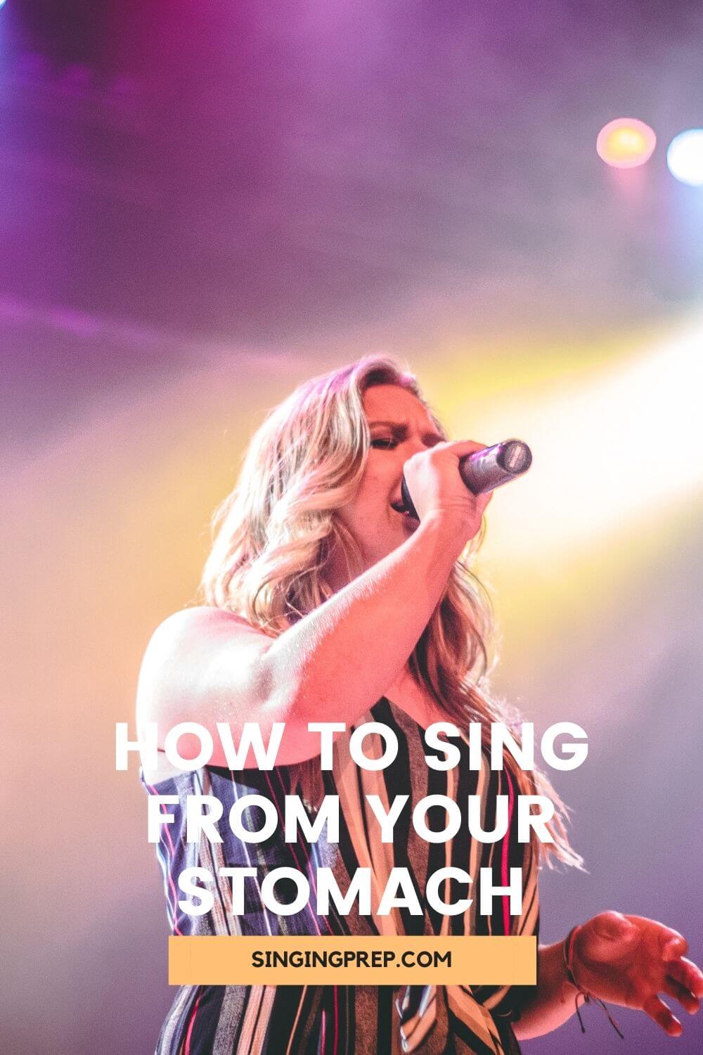 How to sing from your stomach pin